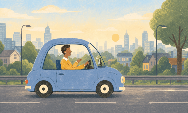 Morning commute with ORILO in the car